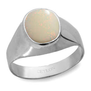 Anillo de Ópalo de Ceilán con Gema Preciosa de Piedra Natalicia, Certificado por IGI, para Uso Diario - Product Image 1