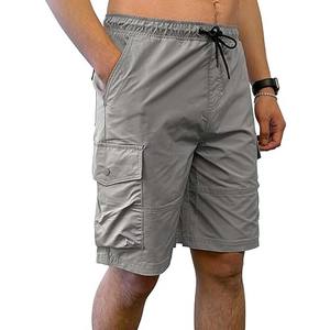 2025 High Quality Men's <b>Fleece</b> <b>Shorts</b> Elasticated Waistband 100% Cotton Breathable Workout Cargo <b>Shorts</b> Solid Pattern - Product Image 5