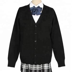 Suéteres tipo cárdigan para uniformes escolares infantiles al por mayor, fabricante directo de fábrica de prendas de punto personalizadas OEM, cálido y cómodo para el invierno, de lana. - Product Image 3