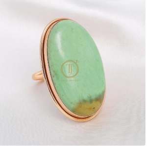 แหวนเงินแท้ 925 ชุบทองคำขาว ชุบทองคำชมพู ชุบทองคำเหลือง ประดับด้วยคริสโซเพรสสีเขียว แหวนประจำเดือนเกิด ผลิตโดยซัพพลายเออร์ - Product Image 2