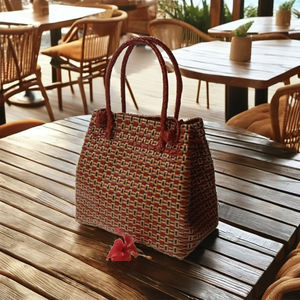 Women's Multi-Color Shoulder <b>Tote</b> Handbag Wholesale Designer Shopping Bag Made From Recycled <b>Plastic</b> Eco-Friendly Apparel - Product Image 2