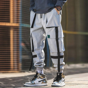 กางเกงคาร์โก้สำหรับผู้ชายกางเกงฟิตเนสคาร์โก้ขนาดพลัสกางเกงหลายกระเป๋าสำหรับฝึกซ้อมกีฬาลำลอง - Product Image 5
