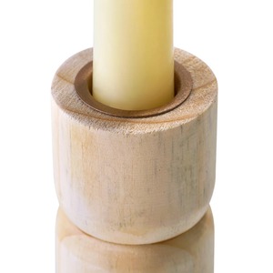 Elegante Portavelas de Madera Estampado, Pieza Decorativa Moderna para Decoración del Hogar, Iluminación Festiva y Regalos, Hecho a Mano en India - Product Image 3