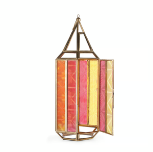 Customized Hot Selling Metal <b>Tea</b> <b>Light</b> Hanging Lanterns Candle Holder Gold with Designer Glass for Ramadan Eid Decorations - Product Image 4