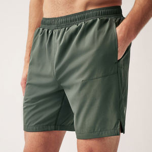 ชุดกีฬากางเกงออกกำลังกายสำหรับผู้ชายกางเกงขาสั้นสีดำพิมพ์ลายผ้าไนลอนโพลีเอสเตอร์แบบลำลอง - Product Image 1