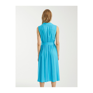 Vestido de Viscosa con Cuello de Solapa y Cinturón BGN - Vestido Elegante y Estilizado para Mujer Modelo S23D392 de Turquía - Product Image 6