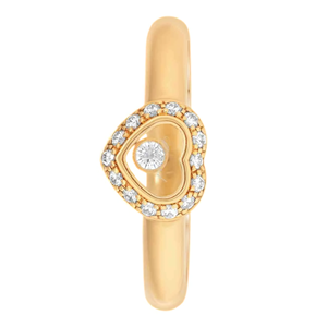 Bague en forme de coeur de diamant de laboratoire CVD de petite taille brillante ronde en or jaune avec clarté VVS directement du fabricant - Product Image 3