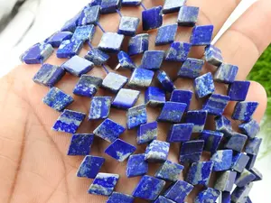 Lapislázuli natural Briolette suave, Lapislázuli Briolette, Cuentas de lapislázuli azul natural - Product Image 4