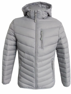 Personalizado de los hombres de invierno de alta calidad de lona con capucha gruesa a prueba de viento al aire libre cremallera cierre deportivo frente Logo Puffer chaqueta - Product Image 5