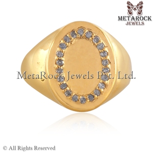 Jaune Placage 925 Argent Ouvrir Bague En Diamant Bijoux En Gros La Main de Femmes NOUS-7 Anneau Bijoux - Product Image 4