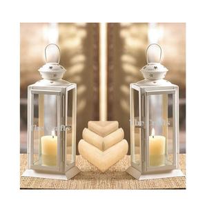 <b>Set</b> Of Two <b>Square</b> Shape Hanging Lantern In Iron White Color Hanging Lantern For Home And Hotel Decoration Use - Product Image 1