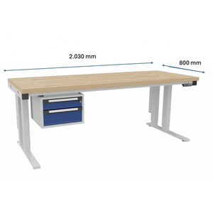 Banco da lavoro Multi4Motion regolabile in altezza 2030 x 700 x 700-1200 mm capacità di carico 500 kg - Product Image 1