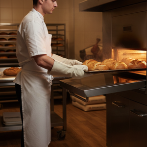 Mitaine de four de boulangerie en toile de coton haute performance à 3 couches de 33cm de long Gant de résistance à la chaleur de 200 à 400 degrés dans les industries de la chaleur - Product Image 4