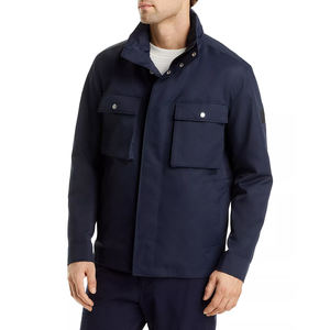 เสื้อแจ็คเก็ตผ้าแคนวาสบุใยสำหรับผู้ชาย OEM สำหรับฤดูหนาว เหมาะสำหรับกิจกรรมกลางแจ้ง คอตั้ง มีโลโก้ด้านหน้า ไซส์ใหญ่ สไตล์ลำลอง ขายส่ง - Product Image 3