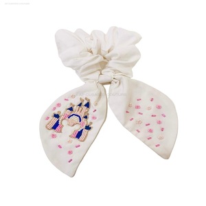 Magnifiques chouchous perlés personnalisés Accessoire pour cheveux chouchous indiens brodés à la main chouchous en perles de rocaille - Product Image 6