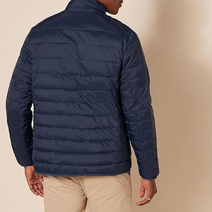 Chaqueta acolchada ligera resistente al agua para hombre, cortavientos, chaqueta universitaria, tallas grandes, ropa larga de tela - Product Image 2