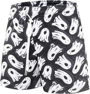 Pantalones cortos de malla de baloncesto deportivos de alta calidad para hombre, pantalones cortos atléticos elegantes con logotipo estampado personalizado - Product Image 4