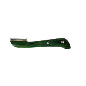Cuchillo para pelar con mango de madera de acero inoxidable, removedor de pelo para mascotas, cuchillo para rayas de alta calidad - Product Image 2
