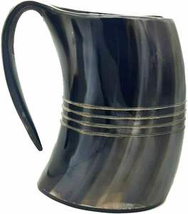 MEILLEURE TASSE À BOIRE EN CORNE AVEC POIGNÉE POUR LA BIÈRE Café au Prix de gros Viking Drinking Coffee Tankard Mugs à - Product Image 6