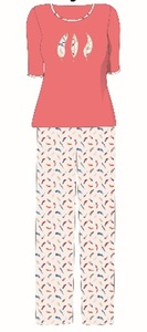 Conjunto de pijama de punto de algodón personalizable XL de talla grande transpirable de secado rápido cintura elástica ropa de dormir India verano primavera otoño - Product Image 3