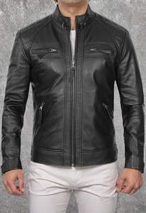 Veste en cuir pour homme, nouvelle conception 2025, vêtements d'hiver, veste en cuir tendance pour homme, veste en cuir noir à la mode - Product Image 3