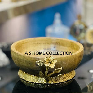 Cuenco para servir decorativo para el hogar de estilo japonés moderno, vidrio de aluminio chapado en oro, conjunto de frutas y alimentos de Metal hecho a mano, tres cuencos - Product Image 6