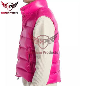 Gilet bouffant sans manches à fermeture éclair personnalisable avec col montant Veste de randonnée légère et résistante au vent Veste d'extérieur à bas prix - Product Image 2