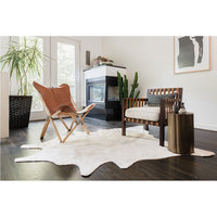 Tapis en cuir de vachette tricolore grand tapis en peau de vache 100% avec hauteur de pile en peluche