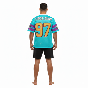 Camisetas de Fútbol Americano Personalizadas con Estampado por Transferencia de Calor, Talla Grande, Estilo Hip Hop, para Práctica Deportiva, de Malla, Lisas, Universitarias - Product Image 3