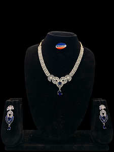 Conjunto de collar AD de fantasía floral y diamantes para compromiso de boda o presentaciones de regalo de aniversario - Product Image 5