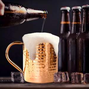 Vaso de cobre hecho a mano con cuidado acabado liso a prueba de fugas ideal para restaurantes, bares y hogares - Product Image 5