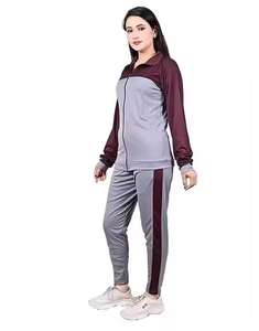 Ropa de calle de peso pesado, Sudadera con capucha de lana, pantalones de chándal, conjuntos de ropa deportiva de dos piezas para mujer, chándal deportivo de cintura alta para correr - Product Image 5