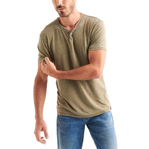 T-shirt à manches courtes et col cranté pour hommes, T-shirt 100% coton de haute qualité avec broderie imprimée et logo personnalisé - Product Image 1