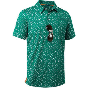 Camisa de Manga Corta de Lujo para Hombre, Cuello Camisero, para Golf, Deporte, Cómoda, Tejida, Ecológica - Product Image 1