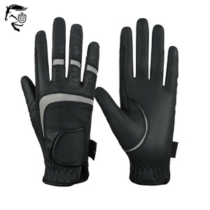 Gants d'équitation en cuir avec logo personnalisé, impression 2024 - Product Image 1