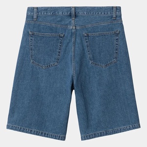 Good Fashion Casual Summer Waist Straight Denim Pants <b>Old</b> Washed Wide-Leg <b>Shorts</b> With Pockets and Button Decoration - Product Image 3