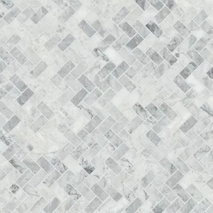 MSI Capri Blue Herringbone 12 "X 12" Mosaïque de marbre aiguisée Beau produit bleu - Product Image 1