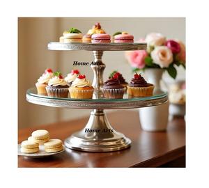 Soporte de pastel de acero inoxidable de nuevo diseño Soporte de aperitivos de postre de forma redonda de calidad superior a precios asequibles - Product Image 2