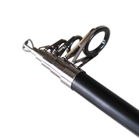 Canne à pêche télescopique portable en carbone 2,1-4,2 m, action rapide, puissance moyenne-lourde, légère, poignée en liège, 200g, pour lac/rivière