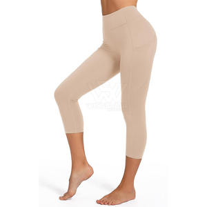Pakistan Made OEM Service Elastic Waist <b>Women</b> <b>Yoga</b> Leggings Light Weight Solid Color <b>Women</b> <b>Yoga</b> <b>Pants</b> - Product Image 4