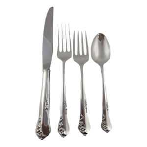 Venta al por mayor directa de fábrica de La India Cubiertos de acero inoxidable plateado con mango áspero Juego de cubiertos de bajo precio - Product Image 6