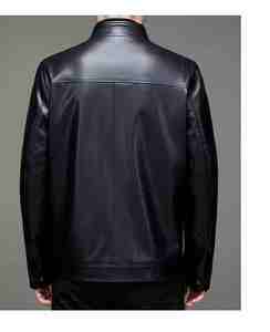 Nouvelle veste en cuir pour homme, tendance mode moto, coupe ajustée, veste en cuir personnalisée, col montant surdimensionné, vestes en cuir pour homme en PU - Product Image 3