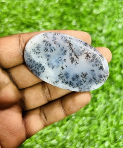 Haute Qualité Taille Personnalisée Dendrite Naturelle Opale Cristal Pierre Blanc Noir Polonais pour Bijoux et Guérison Meilleur Prix - Product Image 4