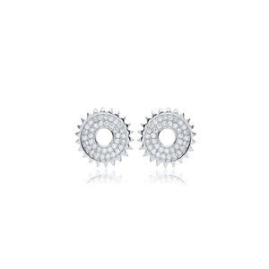Sun Shape Hollow Design <b>Silver</b> <b>Stud</b> <b>Earrings</b> Turkish Handmade Wholesale 925 Sterling <b>Silver</b> Jewellery - Product Image 5