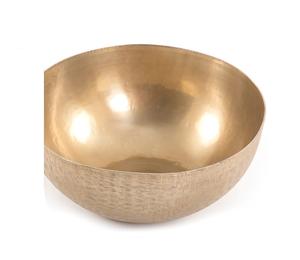 Bol de service en métal doré radiant Pièce d'appoint élégante pour servir des collations Fruits Salades et améliorer la décoration intérieure moderne - Product Image 1