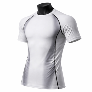 Camiseta de Compresión para Hombre de Primera Calidad, Manga Corta, Ropa Deportiva, Transpirable, Elástica, para Gimnasio, Suministro al por Mayor, Precio de Fábrica - Product Image 3