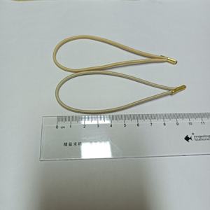 Cordones Elásticos Redondos de Poliéster y Goma Impresos en Azul de 3MM Personalizados con Extremos de Metal para Zapatos - Product Image 5