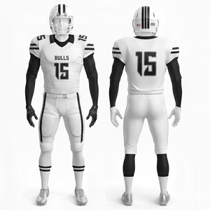 ชุดอเมริกันฟุตบอลแบบใหม่ ดีไซน์มืออาชีพ ผลิตตามสั่ง ทีมชาติอเมริกัน ผ้าสแปนเด็กซ์/โพลีเอสเตอร์ สำหรับผู้ชาย ไซส์พลัส ใส่ได้ทุกฤดู - Product Image 4