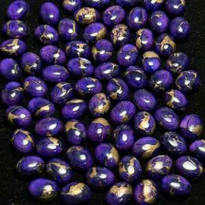 AAA + พลอย7X9ทรงวงรีทรงหลวมผลิตจากทองแดงสีม่วงตามขนาดตามสั่ง - Product Image 4