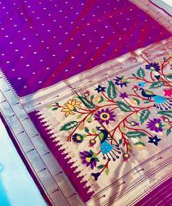 ส่าหรีผ้าฝ้ายที่สวยงามสำหรับผู้หญิงที่มีดีไซน์พิมพ์ลายสวยงามและลุคเจ้าสาวแฟนซีสำหรับงานแต่งงาน - Product Image 4